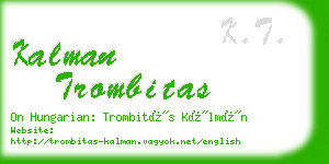 kalman trombitas business card